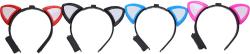 KARNEVAL Čelenka s ušima na baterie 4 barvy Světlo