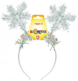 KARNEVAL Čelenka sněhová vločka (karnevalový doplněk)