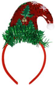 KARNEVAL Čelenka vánoční Santa (karnevalový doplněk)