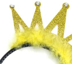 KARNEVAL Čelenka zlatá korunka (karnevalový doplněk)