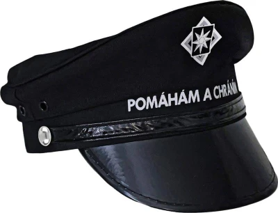 KARNEVAL Čepice dětská policejní s nápisem (karnevalový doplněk)