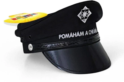 KARNEVAL Čepice dětská policejní s nápisem (karnevalový doplněk)