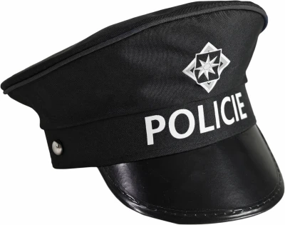 KARNEVAL Čepice policejní černá dospělá (karnevalový doplněk)