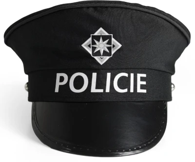 KARNEVAL Čepice policejní černá dospělá (karnevalový doplněk)