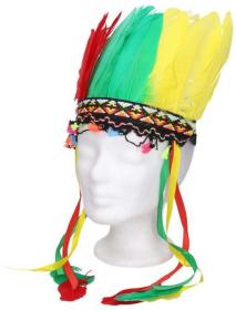 KARNEVAL Indián barevná čelenka 5 barev (karnevalový doplněk)