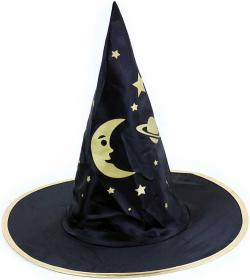 KARNEVAL Klobouk čarodějnický černý Halloween (karnevalový doplněk)