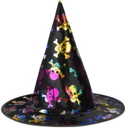 KARNEVAL Klobouk čarodějnický lebky (karnevalový doplněk) KARNEVAL Klobouk čarodějnický lebky (karnevalový doplněk)