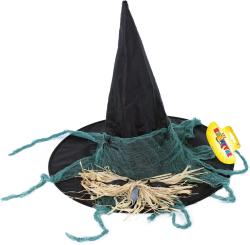KARNEVAL Klobouk čarodějnický s pavouky (karnevalový doplněk)