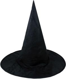 KARNEVAL Klobouk černý čaroděj dospělý špičatý (karnevalový doplněk)