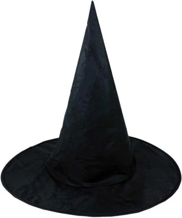 KARNEVAL Klobouk černý čaroděj dospělý špičatý (karnevalový doplněk) KARNEVAL Klobouk černý čaroděj dospělý špičatý (karnevalový doplněk)
