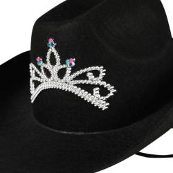 KARNEVAL Klobouk černý kovbojský dámský (karnevalový doplněk)