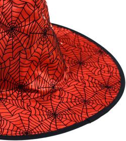 KARNEVAL Klobouk červený čaroděj dospělý špičatý (karnevalový doplněk)