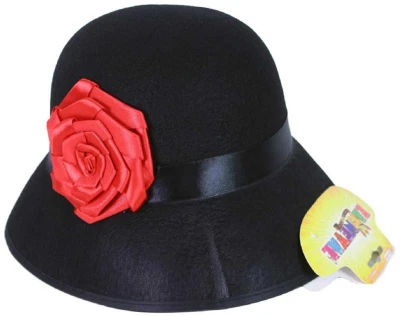 KARNEVAL Klobouk dámský dospělý černý (karnevalový doplněk)