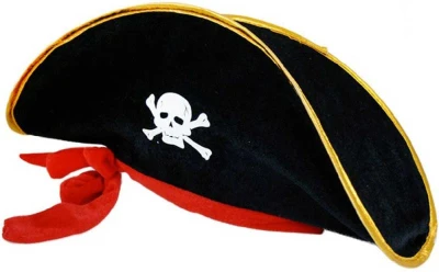 KARNEVAL Klobouk kapitán pirát dospělý (karnevalový doplněk) KARNEVAL Klobouk kapitán pirát dospělý (karnevalový doplněk)