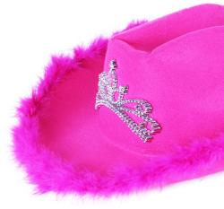 KARNEVAL Klobouk kovbojský dámský růžový (karnevalový doplněk)