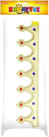 KARNEVAL Koruna královská na suchý zip látková (karnevalový doplněk)