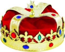 KARNEVAL Koruna královská zlatá plastová (karnevalový doplněk)