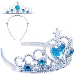 KARNEVAL Korunka zimní princezna s kamínky plast (karnevalový doplněk) KARNEVAL Korunka zimní princezna s kamínky plast (karnevalový doplněk)