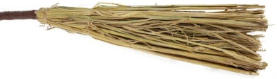 KARNEVAL Koště čarodějnické 100cm plast/sláma (karnevalový doplněk)