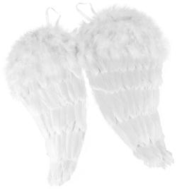 KARNEVAL Křídla andělská s peřím 48cm (karnevalový doplněk)