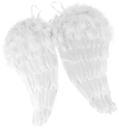 KARNEVAL Křídla andělská s peřím 48cm (karnevalový doplněk)