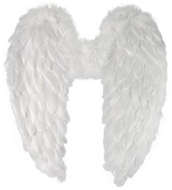 KARNEVAL Křídla andělská s peřím 55cm (karnevalový doplněk)