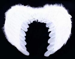 KARNEVAL Křídla andělská s peřím dospělá (karnevalový doplněk)