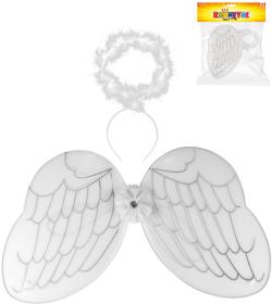 KARNEVAL Křídla andělská + svatozář (karnevalový doplněk) KARNEVAL Křídla andělská + svatozář (karnevalový doplněk)