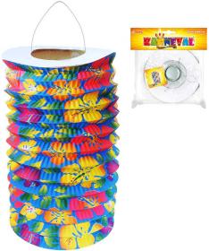 KARNEVAL Lampion Hawai oválný papírový 15cm na svíčku skládaný