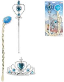 KARNEVAL Ledová princezna set s copem 4ks (karnevalový doplněk) KARNEVAL Ledová princezna set s copem 4ks (karnevalový doplněk)