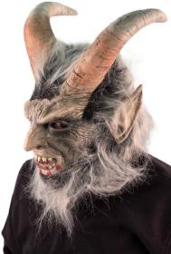KARNEVAL Maska čert Barnabáš s vlasy a vousy (karnevalový doplněk)