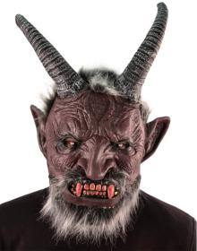 KARNEVAL Maska čert Belzebub s vlasy a vousy (karnevalový doplněk) KARNEVAL Maska čert Belzebub s vlasy a vousy (karnevalový doplněk)