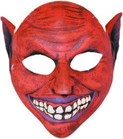 KARNEVAL Maska čerta červená textilní pro dospělé (karnevalový doplněk) KARNEVAL Maska čerta červená textilní pro dospělé (karnevalový doplněk)