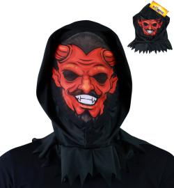 KARNEVAL Maska čerta textilní kukla (karnevalový doplněk)