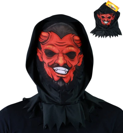 KARNEVAL Maska čerta textilní kukla (karnevalový doplněk)
