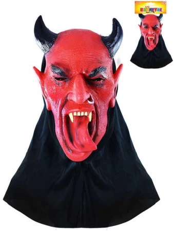 KARNEVAL Maska čerta vypláznutý jazyk (karnevalový doplněk) KARNEVAL Maska čerta vypláznutý jazyk (karnevalový doplněk)