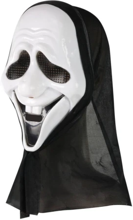 KARNEVAL Maska duch s šátkem (karnevalový doplněk)