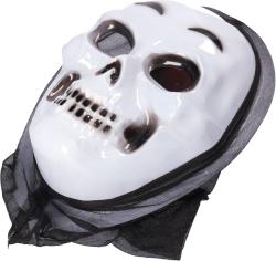 KARNEVAL Maska Halloween duch s šátkem 6 druhů (karnevalový doplněk)
