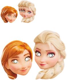 KARNEVAL Maska papírová Frozen set 6ks (karnevalový doplněk)