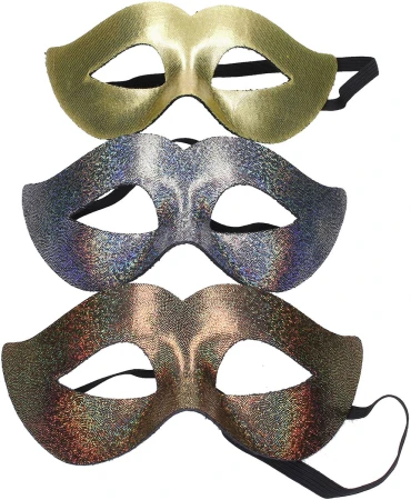 KARNEVAL Maska škraboška 3 barvy (karnevalový doplněk)