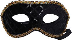KARNEVAL Maska škraboška třpytivá s flitry na obličej 3 barvy