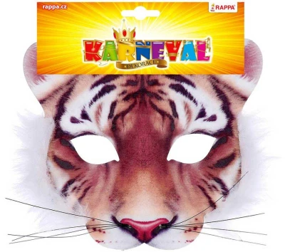 KARNEVAL Maska tygr dětská škraboška (karnevalový doplněk)