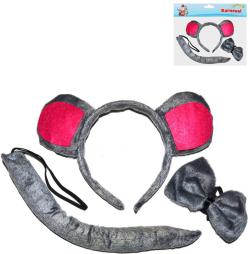 KARNEVAL Myška čelenka s ušima s doplňky (karnevalový doplněk) KARNEVAL Myška čelenka s ušima s doplňky (karnevalový doplněk)