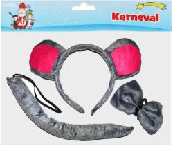 KARNEVAL Myška čelenka s ušima s doplňky (karnevalový doplněk)