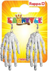 KARNEVAL Náušnice kostnaté ruce čarodějnice (karnevalový doplněk)