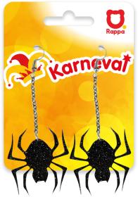 KARNEVAL Náušnice pavouk 1 pár (karnevalový doplněk)