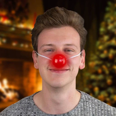 KARNEVAL Nos sobí vánoční na baterie Světlo (karnevalový doplněk)
