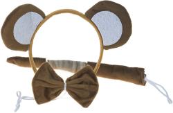 KARNEVAL Opice set čelenka, ocas, motýlek (karnevalový doplněk)