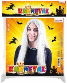 KARNEVAL Paruka čarodějnická stříbrná dospělá (karnevalový doplněk)