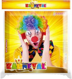 KARNEVAL Paruka klaun barevná duhová pro dospělé (karnevalový doplněk)